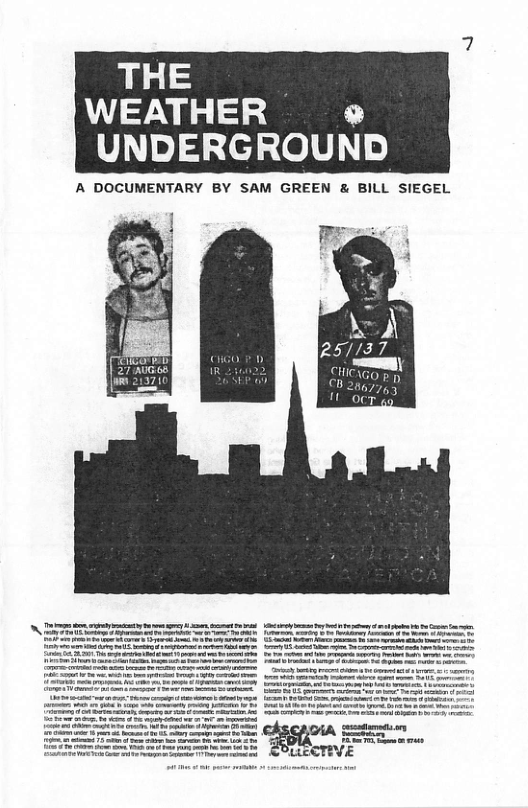 THE WEATHER ® UNDERGROUND A DOCUMENTARY BY SAM GREEN & BILL SIEGEL